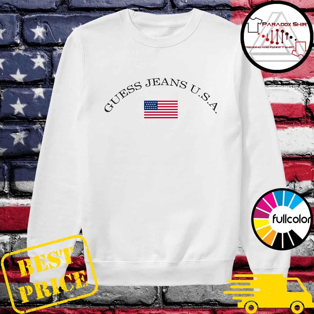 frustrerende Arthur lampe Official Guess Jeans USA Flag Shirt, hoodie, sweater, long sleeve and tank  top