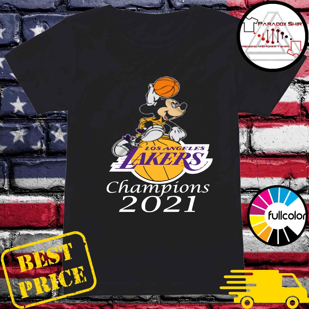 Disney Mickey Mouse Los Angeles Lakers Champion 2020 T-Shirt - TeeNavi